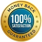 Money-back satisfaction guarantee seal